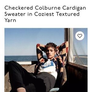 madewell checkered colburne cardigan sweater